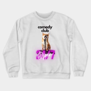 Comedy Club Shiba Inu Meme Light Crewneck Sweatshirt